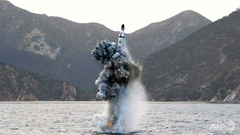 a-submarine-ballistic-missile-is-launched-at-an-undisclosed