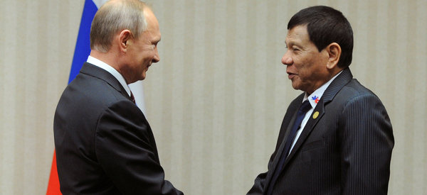 Russian President Putin and Philippine President Duterte attend meeting on sidelines of APEC Summit in Lima