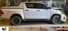 រថយន្ត Hilux revo ពាក់ផ្លាកលេខខេមរភូមិន្ទបើកបុករថយន្ដ២គ្រឿងរួចបើករត់គេច ត្រូវសមត្ថកិច្ចឃាត់បានមកវិញ