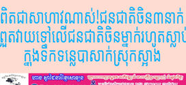 ពិតជាសាហាវណាស់! ជនជាតិចិន៣នាក់ព្រួតវាយទៅលើជនជាតិចិនម្នាក់រហូតស្លាប់ក្នុងទឹកទន្លេបាសាក់ស្រុកស្អាង