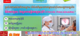 ស្វែងយល់ អំពី មូលហេតុដែលបណ្តាលឲ្យកើត ជំងឺរលាកច្រមុះ និងប្រហោងឆ្អឹងអមច្រមុះរុំារ៉ៃ