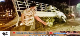 រថយន្ត​ដឹកកម្មករ​ក្រឡាប់​ទាំងយ​ប់​នៅស្រុក​គងពិសី​ បណ្ដាលឲ្យ​រងរបួស​ធ្ងន់​ស្រា​ល​ចំនួន​ ៥នាក់​