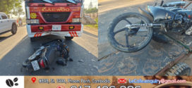 រថយន្តម៉ាក DAEWOO TRACTOR បើកមិនប្រកាន់ស្តាំបុកម៉ូតូបញ្ច្រាសទិសគ្នារងរបួសធ្ងន់ស្រាល២នាក់ផ្អើលទាំងព្រឹក
