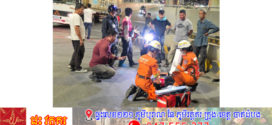 ជិះម៉ូតូលឿនបុកគល់ស្ពានអាកាសចោមចៅរងរបួសធ្ងន់ម្នាក់