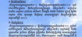 ភ្នំពេញ​ និងតាមបណ្ដាខេត្តមួយចំនួន អាចមានភ្លៀងធ្លាក់ និងខ្យល់កន្ត្រាក់គ្របដណ្តប់លើផ្ទៃដី ១៥%