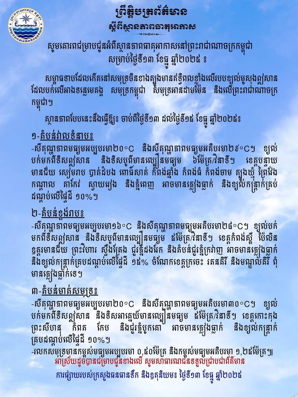 អាកាសធាតុកម្ពុជា