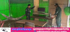 កម្លាំងនគរបាលក្រុងតាខ្មៅ ចុះបោសសម្អាតល្បែង ស៊ីសងអនឡាញមួយកន្លែងនៅសង្កាត់កំពង់សំណាញ់