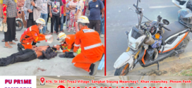ម៉ូតូហុងដាបុកជាមួយម៉ូតូ zoomerx បណ្តាលឱ្យរងរបួសធ្ងន់ស្រាល២នាក់
