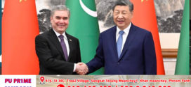 លោកXi Jinping ជួបពិភាក្សាជាមួយលោកBerdymukhamedov មេដឹកនាំជនជាតិនិងជាប្រធានក្រុមប្រឹក្សាប្រជាជនរបស់ប្រទេសតួកមេនីស្ថាន