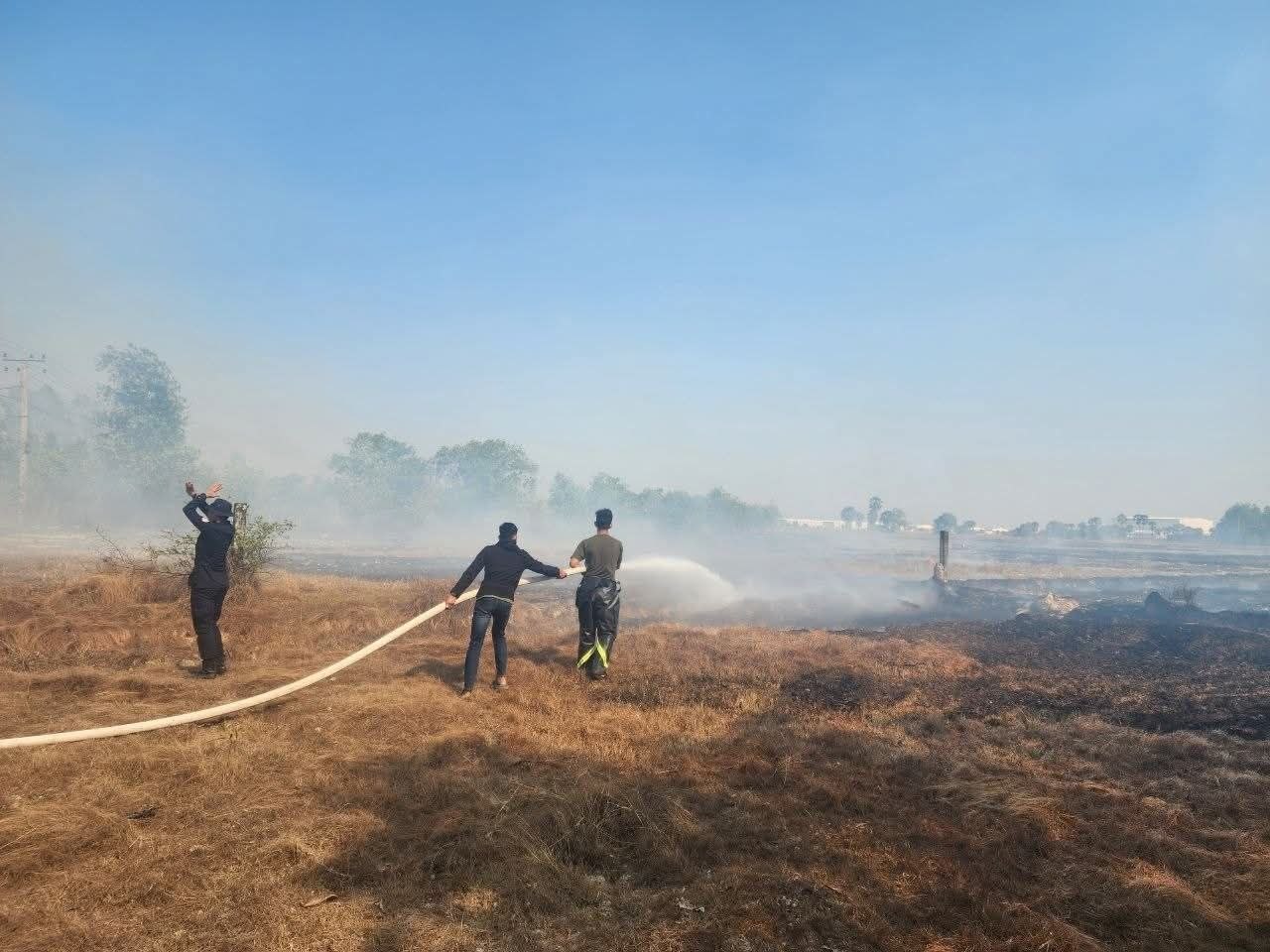 ការងារបាញ់ពន្លត់ភ្លើងបន្ទាប់ពីហេតុការណ៍