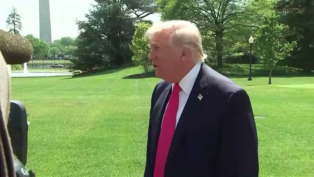 Trump ថ្លែងសម្តីនៅវាលស្មៅសេតវិមាន