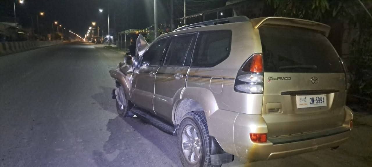រថយន្ត PRADO ខូចខាតយ៉ាងធ្ងន់