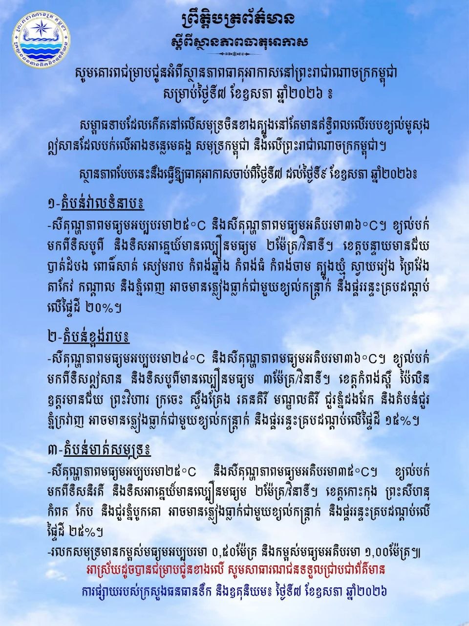 អាកាសធាតុកម្ពុជា