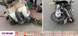 បុរសម្នាក់ បើកបរម៉ូតូ មិនគោរពសិទ្ធិអាទិភាព ដល់ផ្លូវបំបែក បុកជាមួយផាស់ស្អាប់ ស្លាប់ម្នាក់រងរបួសម្នាក់ នៅក្រុងស្វាយរៀង