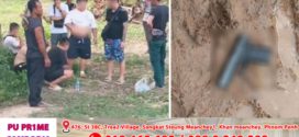 ប្រជាពលរដ្ឋប្រទះឃើញជនជាតិចិន១ក្រុម ជិះរថយន្ត២គ្រឿងហើយបោះកាំភ្លើងចូលក្នុងទឹកត្រពាំង