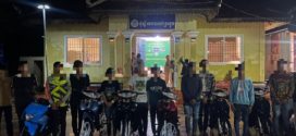 នគរបាលខេត្តមណ្ឌលគិរីឃាត់ខ្លួនក្មេងទំនើង១២នាក់បង្ហោះម៉ូតូតាមផ្លូវសាធារណៈ